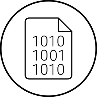 bilgisayar kodu simgesi vektör illüstrasyonu
