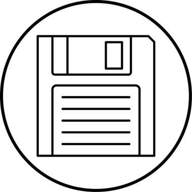 Disket disk simgesi vektör illüstrasyonu