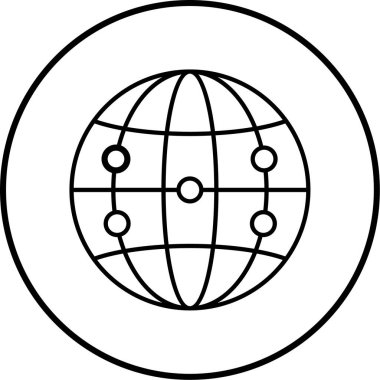 küresel ağ. Basit resimleme