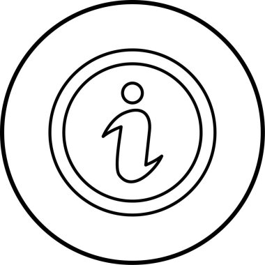 Bilgi simgesinin vektör illüstrasyonu