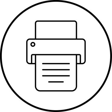 Yazıcı. Web simgesi basit illüstrasyon