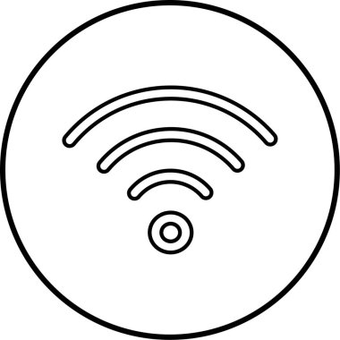 Kablosuz. Web simgesi basit illüstrasyon