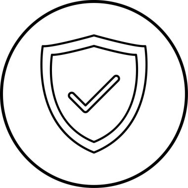 Kalkan. Web simgesi basit illüstrasyon