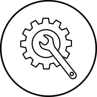 Ayarlar. Web simgesi basit illüstrasyon