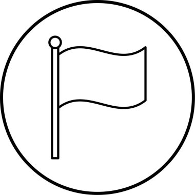 bayrak ikonu vektör illüstrasyonu