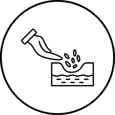 Bir damla simgesinin vektör illüstrasyonu