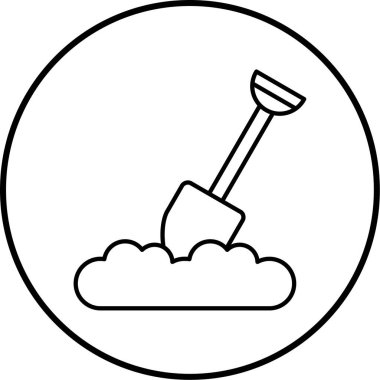 Kürek. Web simgesi basit illüstrasyon