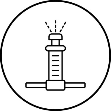 Bir şırınga simgesinin vektör çizimi