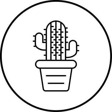 Kaktüs. Web simgesi basit tasarım