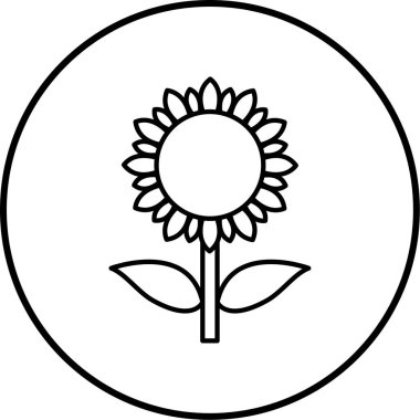 Çiçek. Web simgesi basit illüstrasyon