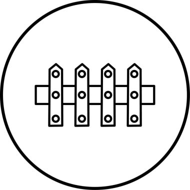 Çit simgesinin vektör illüstrasyonu