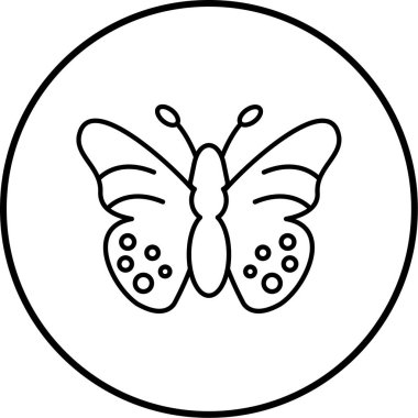 Kelebek. Web simgesi basit illüstrasyon