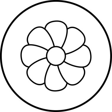 Çiçek. Web simgesi basit illüstrasyon