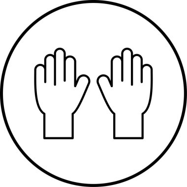 Eldiven simgesinin vektör çizimi