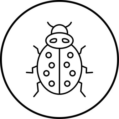 Böcek. Web simgesi basit illüstrasyon