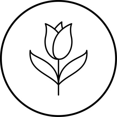 çiçek simgesi vektör illüstrasyonu