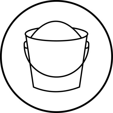 Kova. Web simgesi basit illüstrasyon