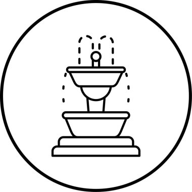 fıskiye ikonu vektör illüstrasyonu