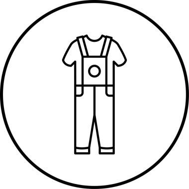 Çiftlik giysileri simgesinin vektör illüstrasyonu