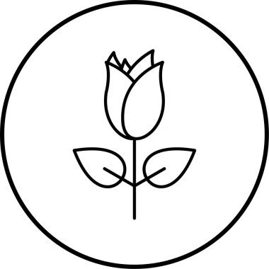 çiçek simgesi, vektör illüstrasyonu