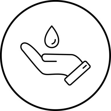 Su simgesinin vektör illüstrasyonu