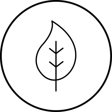 Yaprak. Web simgesi basit illüstrasyon