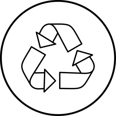 Geri dönüşüm simgesi vektör resimlemesi
