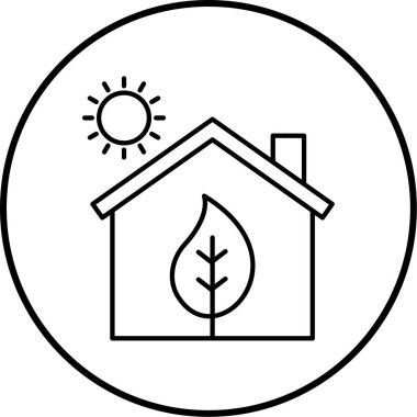 Ev simgesinin vektör illüstrasyonu 