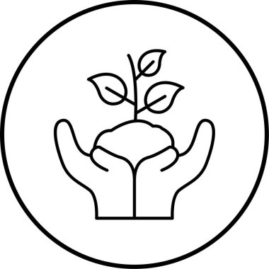 Filiz simgesinin vektör illüstrasyonu