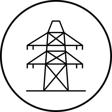 Projeniz için elektrik hattı simgesi