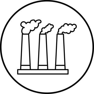 Fabrika simgesi vektör illüstrasyonu