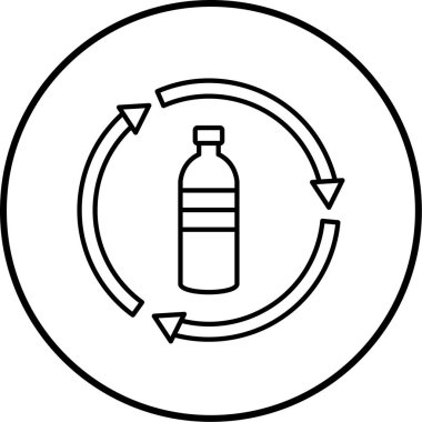 Bir geri dönüşüm simgesinin vektör çizimi