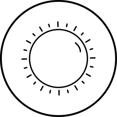 Güneş. Web simgesi basit illüstrasyon