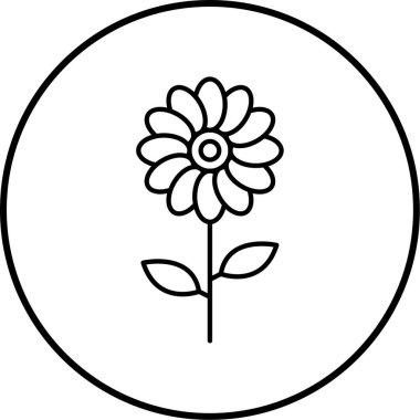 Çiçek. Web simgesi basit illüstrasyon