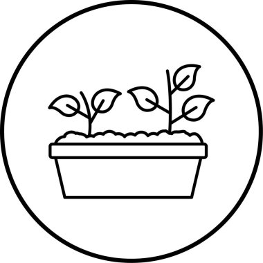 Bitki. Web simgesi basit tasarım