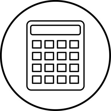 Hesap makinesi. Web simgesi basit illüstrasyon