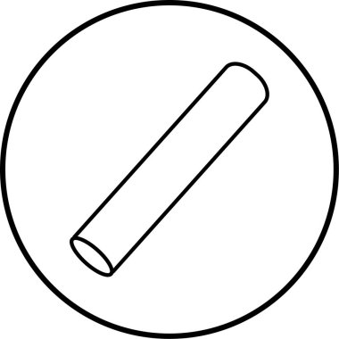 Bir ebonit çubuk simgesinin vektör çizimi