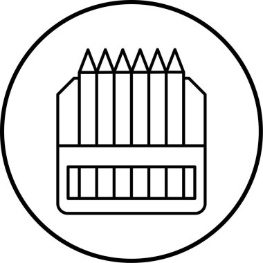 Kalem takımı. Web simgesi basit illüstrasyon