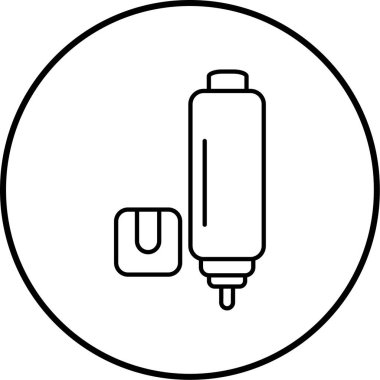 İşaretleyici simgesinin vektör illüstrasyonu