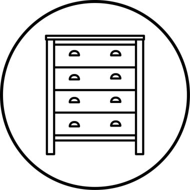 Çekmeceler. Web simgesi basit illüstrasyon