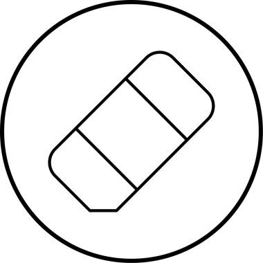 Silgi simgesinin vektör illüstrasyonu