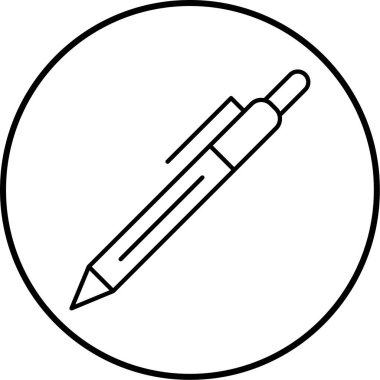 Kalem. Web simgesi basit illüstrasyon