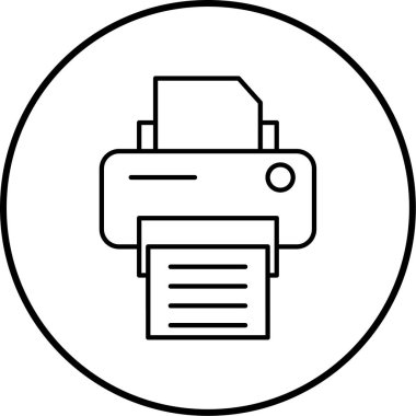 Yazıcı. Web simgesi basit illüstrasyon