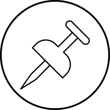 vektör iğnesi simgesi, illüstrasyon