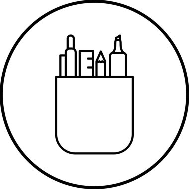 Bir kırtasiye simgesinin vektör illüstrasyonu