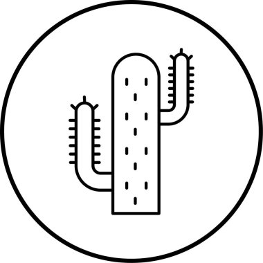 Kaktüs simgesi vektör illüstrasyonu