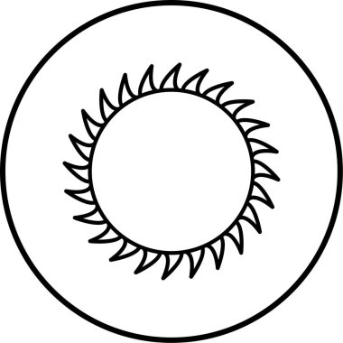 Güneş Simgesi Vektör illüstrasyonu