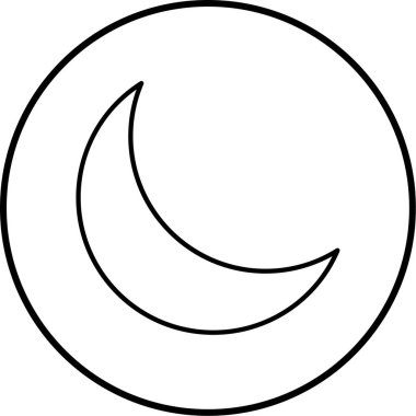 Ay. Web simgesi basit illüstrasyon