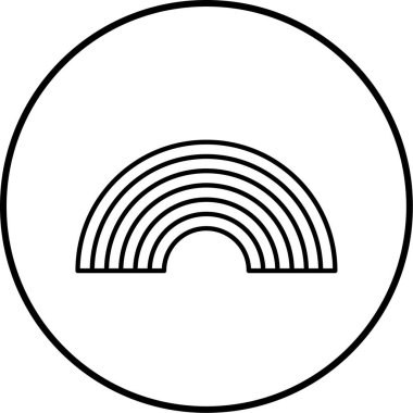 gökkuşağı simgesi vektör illüstrasyonu