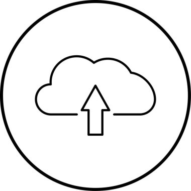 Bulut. Web simgesi basit illüstrasyon